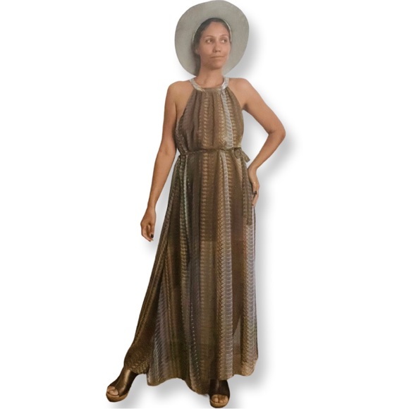 Bar 111 Boho Long Lightweight Halter Summer Dress Size XL Retail $69.00 - Picture 5 of 13